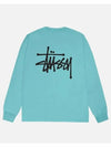 Basic Long Sleeve T-Shirt Ocean - STUSSY - BALAAN 4