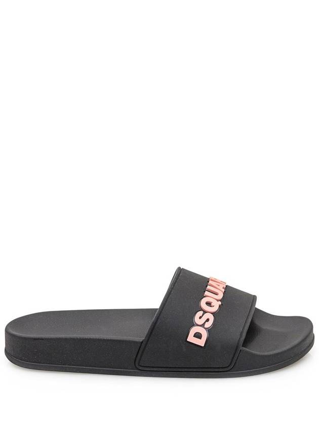 pink logo slippers black - DSQUARED2 - BALAAN 2