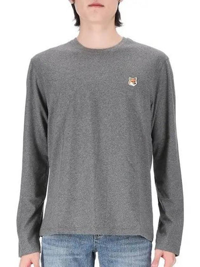 Foxhead Patch Regular Long Sleeve T-Shirt Dark Grey - MAISON KITSUNE - BALAAN 2