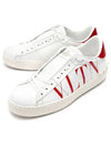 Women's Hidden Open Red Logo Low Top Sneakers White - VALENTINO - BALAAN 2