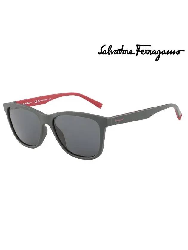 Salvatore Ferragamo Dark Gray Rectangular Men s Sunglasses SF998S 038 57 - SALVATORE FERRAGAMO - BALAAN 3