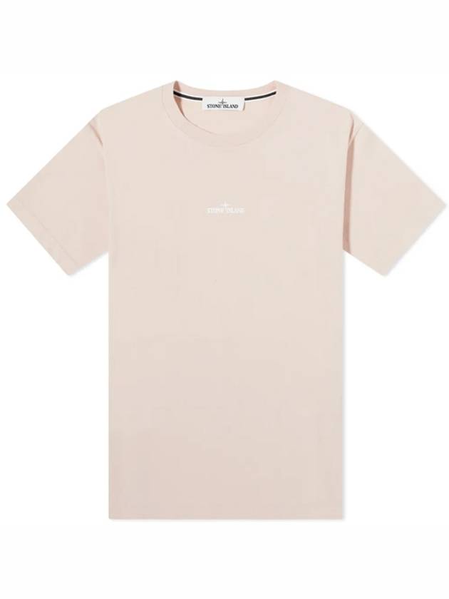 Marble Back Logo Short Sleeve T-Shirt Indie Pink - STONE ISLAND - BALAAN 2