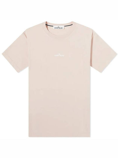 Marble Back Logo Short Sleeve T-Shirt Indie Pink - STONE ISLAND - BALAAN 2