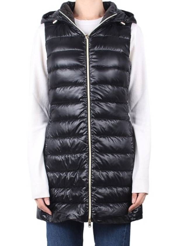 Serena Hooded Down Vest Black - HERNO - BALAAN 2