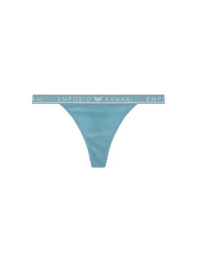UNDERWEAR Women's Thin Logo Banding Cotton Thongs Mint 270678 - EMPORIO ARMANI - BALAAN 1