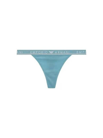 UNDERWEAR Women's Thin Logo Banding Cotton Thongs Mint 270678 - EMPORIO ARMANI - BALAAN 1
