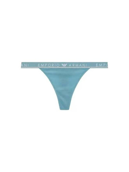 UNDERWEAR Women's Thin Logo Banding Cotton Thongs Mint 270678 - EMPORIO ARMANI - BALAAN 1