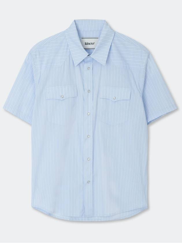 Western Stripe Pattern Shirt_Sky Blue - KINETO - BALAAN 3