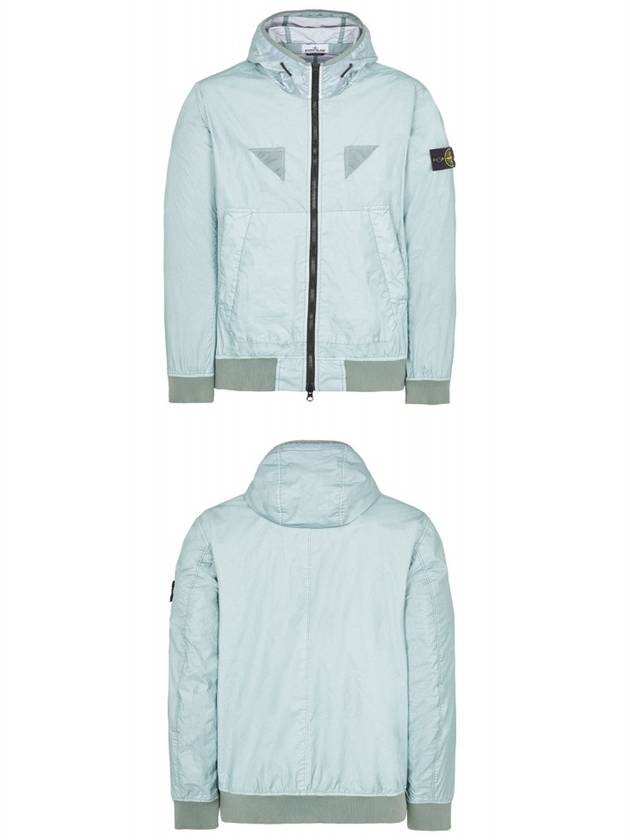 Wappen Patch Nylon Hooded Jacket  Blue - STONE ISLAND - BALAAN 5