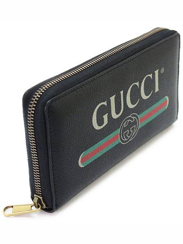 Logo Web Print Long Wallet Black - GUCCI - BALAAN 4