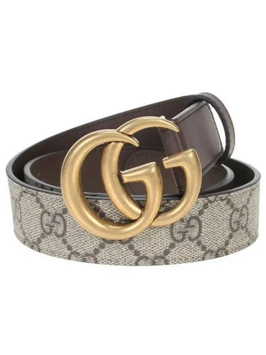 Double G Buckle Leather Belt Brown - GUCCI - BALAAN 2