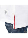 Men's Medium Weight Jersey Tipped Pocket Crewneck Short Sleeve T-Shirt White - THOM BROWNE - BALAAN 8