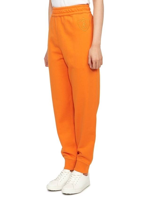 Logo Patch Cotton Track Pants Orange - BURBERRY - BALAAN 3