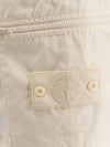 Cargo Bermuda Comfort Fit Cotton Shorts Off White - STONE ISLAND - BALAAN 4