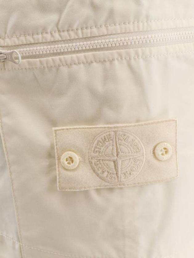 Cargo Bermuda Comfort Fit Cotton Shorts Off White - STONE ISLAND - BALAAN 4