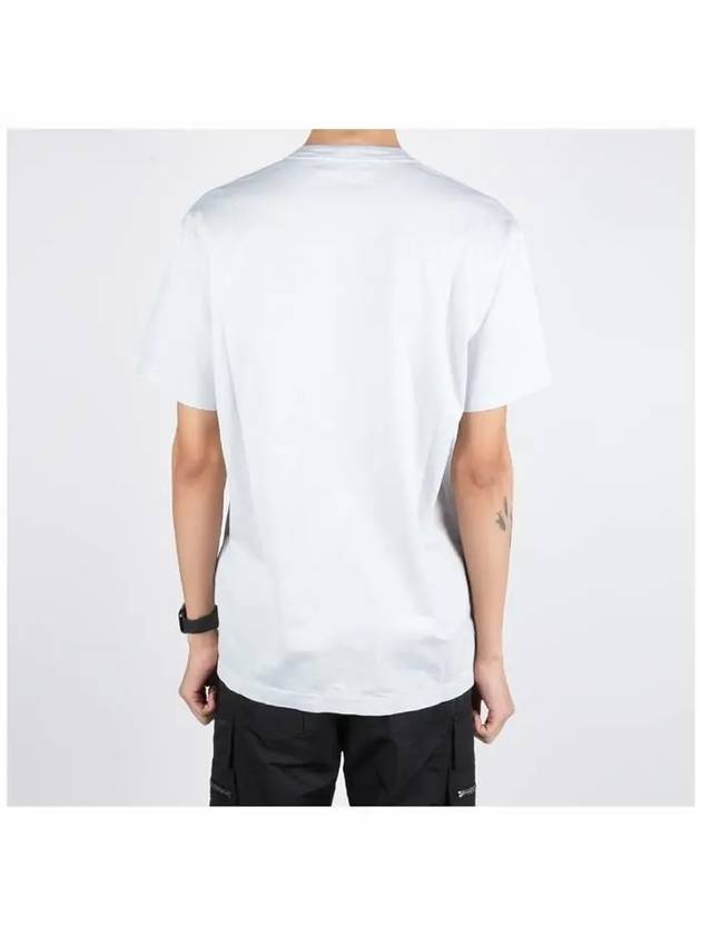 Logo Patch Short Sleeve T-Shirt Blue - STONE ISLAND - BALAAN 5