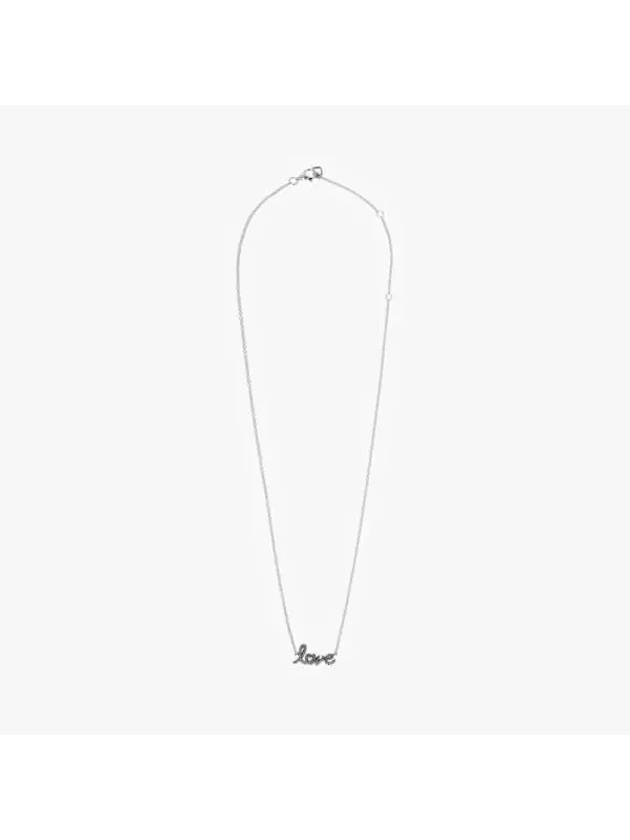 Sparkling Handwritten Love Collier Necklace Silver - PANDORA - BALAAN 3