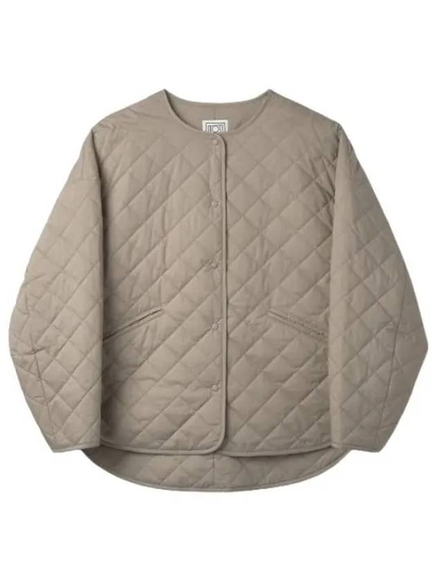 Overfit diamond quilted jacket khaki jumper - TOTEME - BALAAN 1