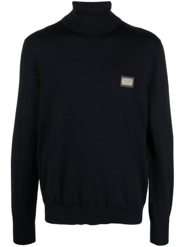 logo patch turtleneck sweater GXO35TJCVC7 - DOLCE&GABBANA - BALAAN 1