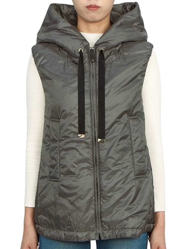 Greengo Zipper Padded Vest Grey - MAX MARA - BALAAN 2