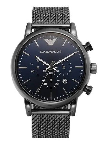 Chronograph Metal Watch Navy - EMPORIO ARMANI - BALAAN 1