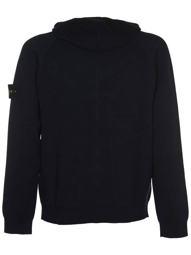 Wappen Patch Cotton Hooded Jacket Navy - STONE ISLAND - BALAAN 4