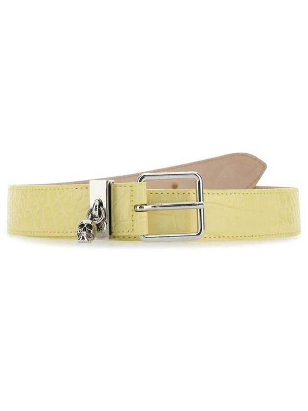 Women's Leather Belt Yellow - ALEXANDER MCQUEEN - BALAAN 1