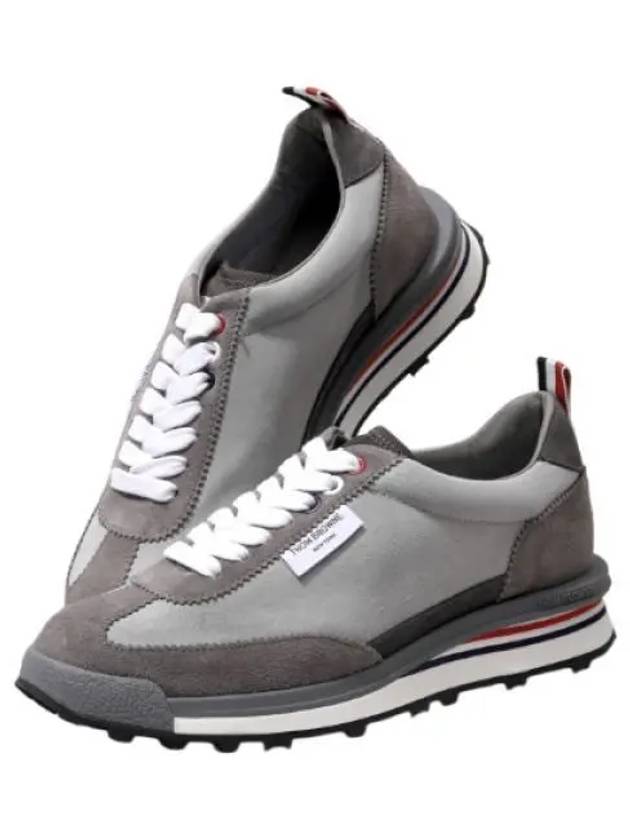 Suede Tech Runner Low Top Sneakers Grey - THOM BROWNE - BALAAN 2