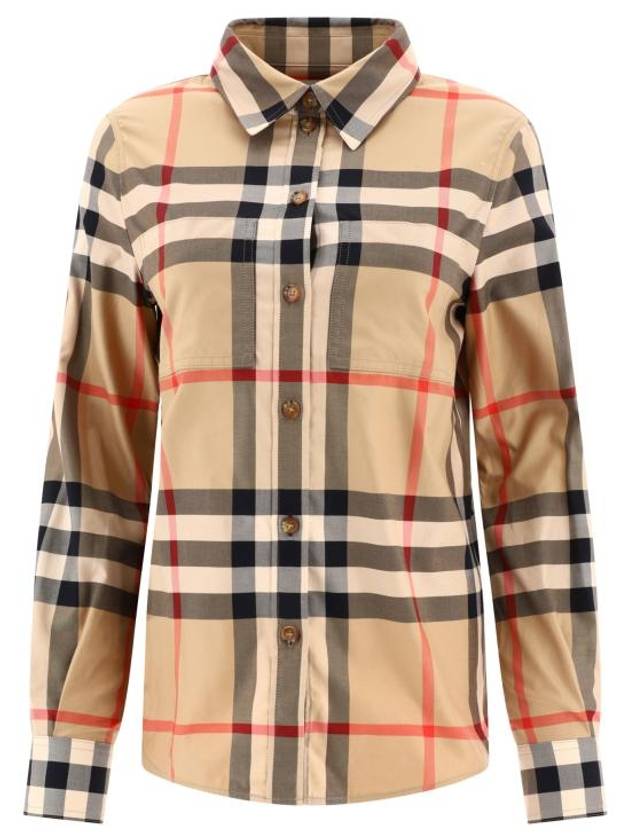 Vintage Check Cotton Shirt Beige - BURBERRY - BALAAN 2