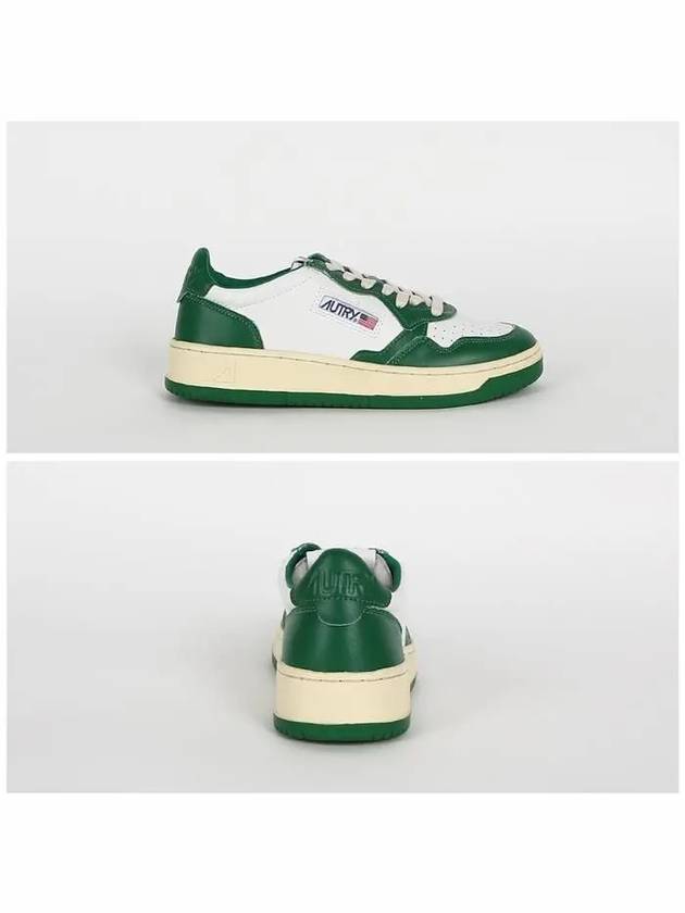 Women's Medalist Green Tab Leather Low Top Sneakers White - AUTRY - BALAAN 4