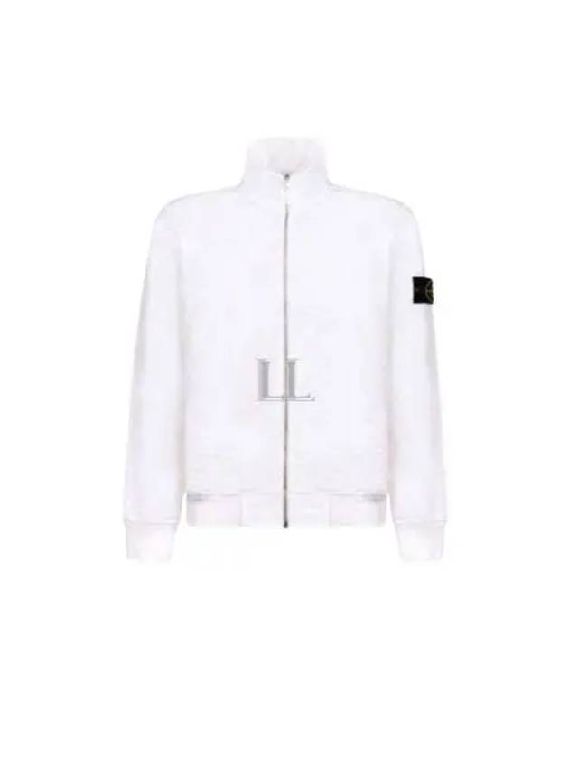 Cotton Zip-Up Jacket White - STONE ISLAND - BALAAN 2