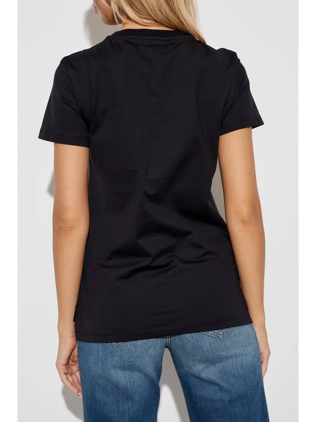 Max Mara Printed T-shirt, Women's, Black - MAX MARA - BALAAN 4