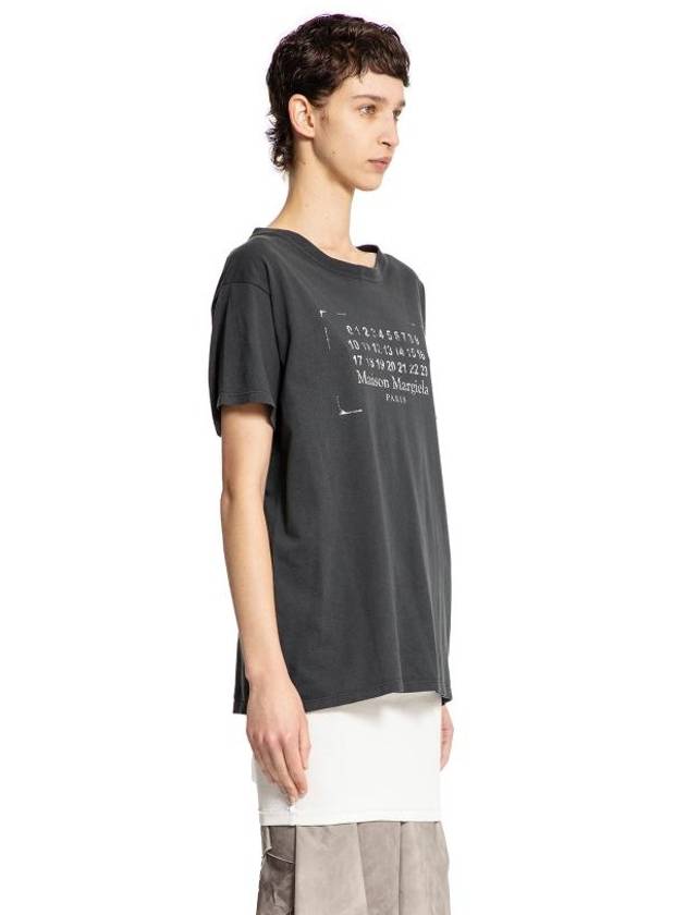 Logo Print Short Sleeve T-Shirt Black - MAISON MARGIELA - BALAAN 5