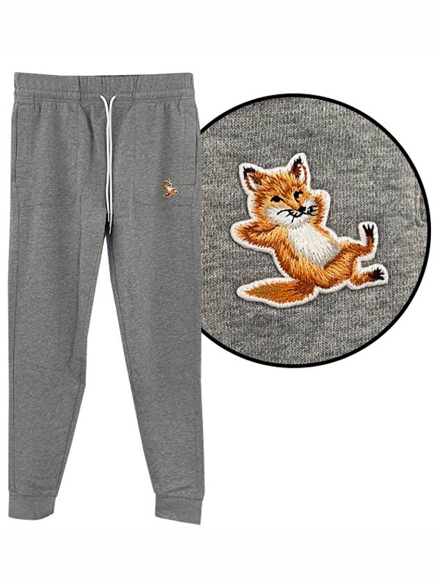 Chillax Fox Patch Classic Track Pants Grey - MAISON KITSUNE - BALAAN 2