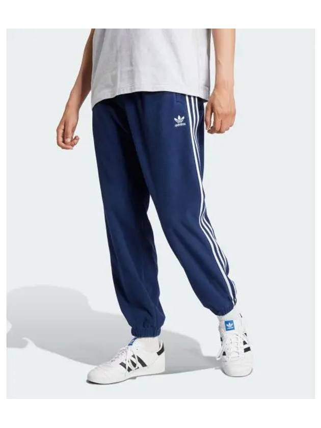 3 Stripe Fleece Track Pants Navy - ADIDAS - BALAAN 2