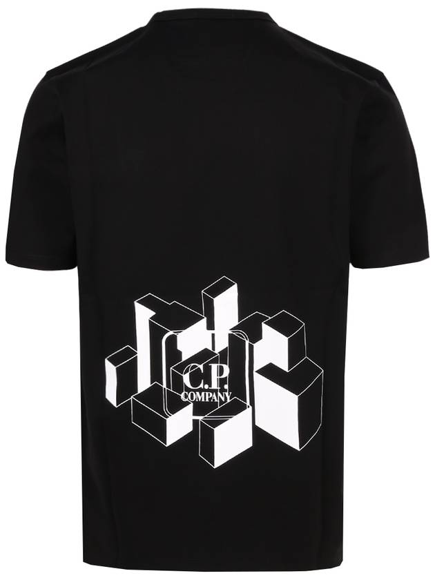 Prism Logo Short Sleeve T-Shirt Black - CP COMPANY - BALAAN 4