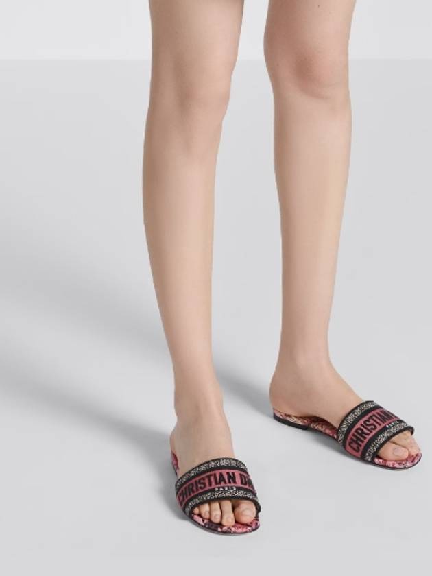 Dway Toile de Jouy Voyage Slippers Indie Pink - DIOR - BALAAN 7