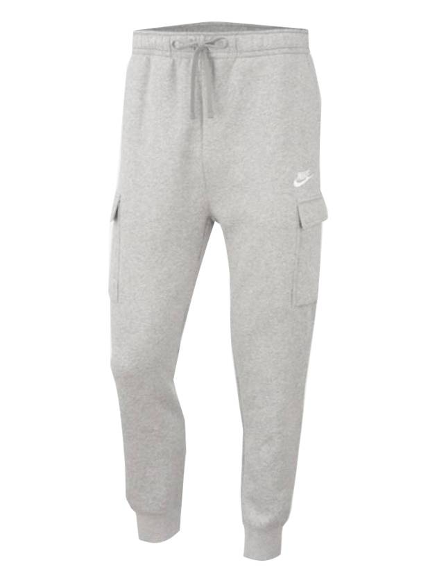 NSW Club Fleece Cargo Track Pants Grey - NIKE - BALAAN 1