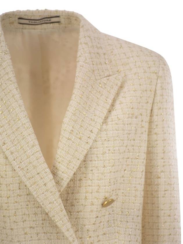 Double-breasted cotton-blend blazer - TAGLIATORE - BALAAN 4