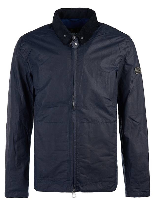 Edmound Wax Jacket Navy - BARBOUR - BALAAN 2