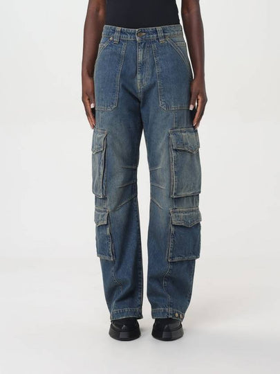 Distressed Finish Denim Wide Jeans Blue - GOLDEN GOOSE - BALAAN 2