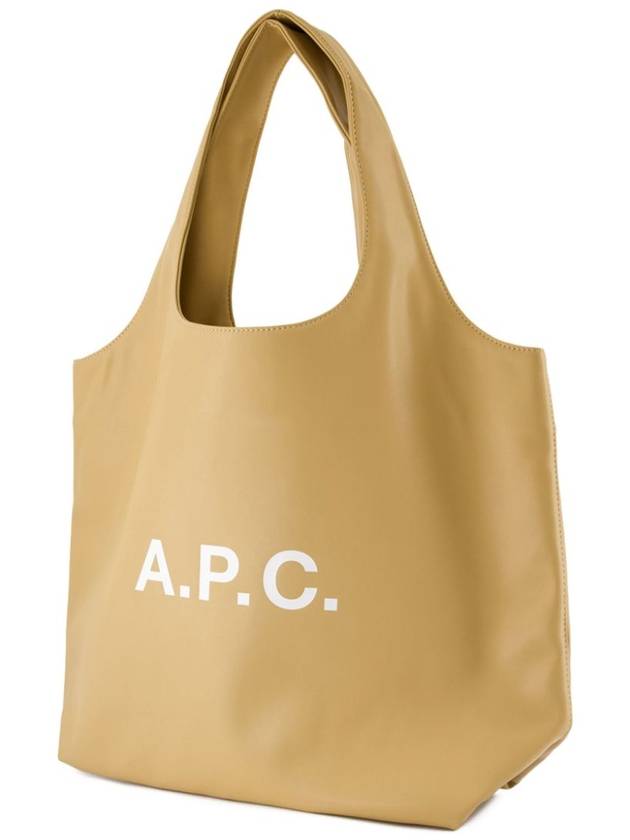 Logo Ninon Detail Medium Tote Bag Beige - A.P.C. - BALAAN 4