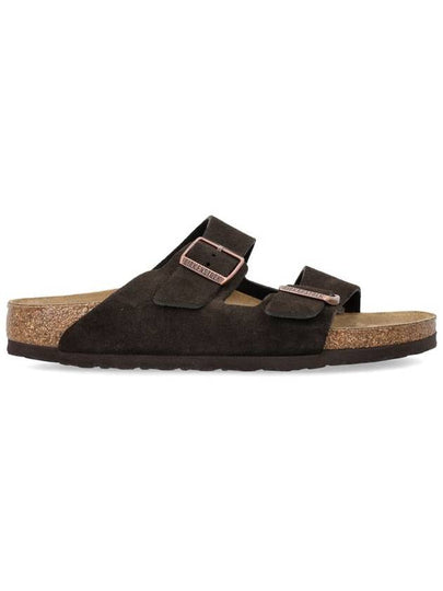 Arizona Suede Slider Slippers Dark Brown - BIRKENSTOCK - BALAAN 2