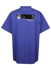 Gaffer Political Campaign Short Sleeve T-Shirt Blue - BALENCIAGA - BALAAN 3