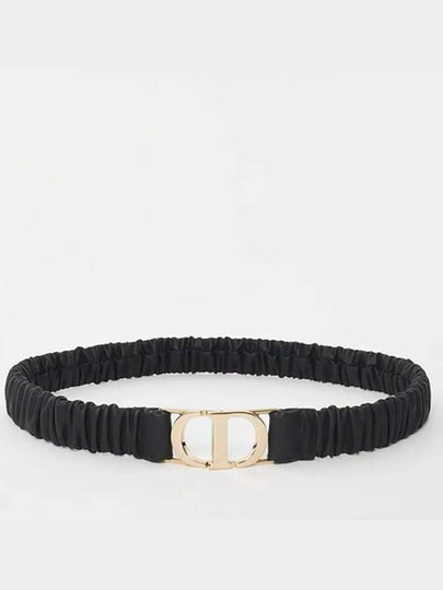 30 Montaigne Stretch Leather Belt Black - DIOR - BALAAN 2