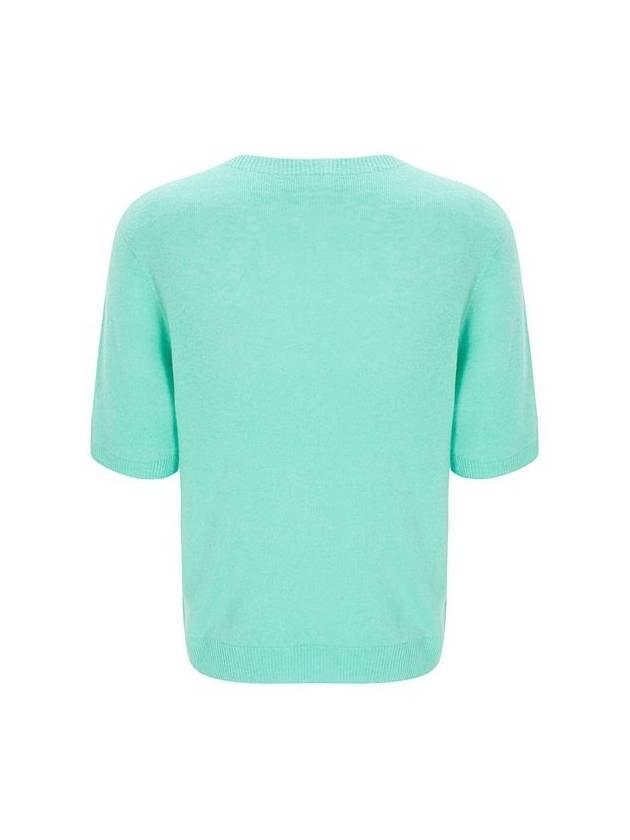 100% Wool Round Neck Sleeve Sweater Mint C3KPO74MT - CALLAITE - BALAAN 7