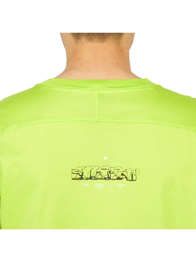 Shadow Back Graphic Print Short Sleeve T-Shirt Green - STONE ISLAND - BALAAN 8