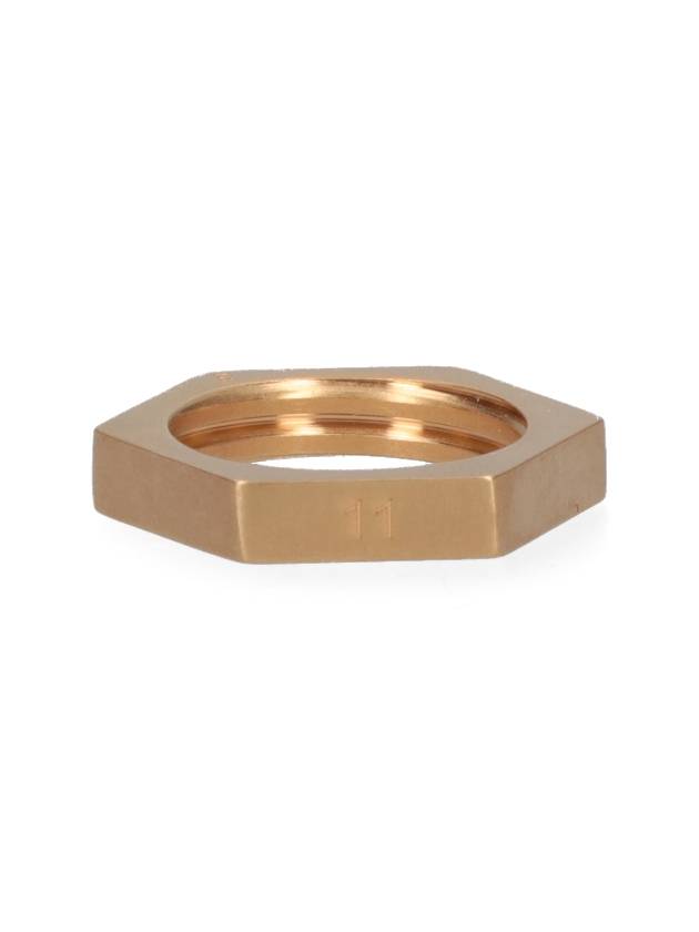 Women's Bolt Nut Ring Tumbled Yellow Gold - MAISON MARGIELA - BALAAN 2