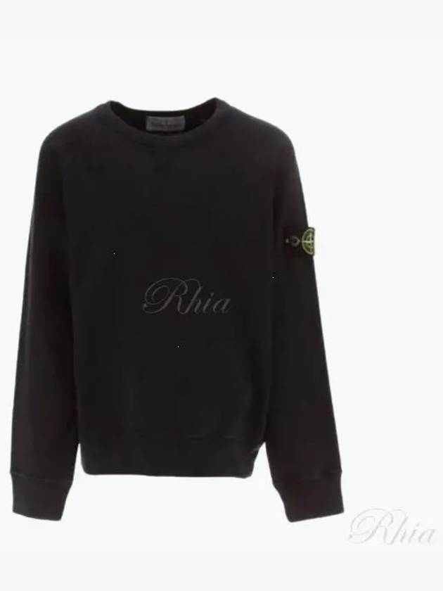 Kids 60141 Crewneck Cotton Sweatshirt Black - STONE ISLAND - BALAAN 2