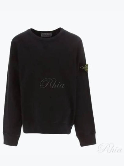 Kids 60141 Crewneck Cotton Sweatshirt Black - STONE ISLAND - BALAAN 2